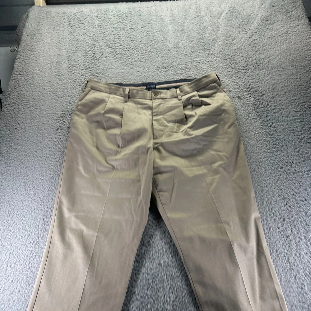 Dockers Flex Pant Men 40x30 Brown Cotton Khakis Straight Classic Comfort Stretch